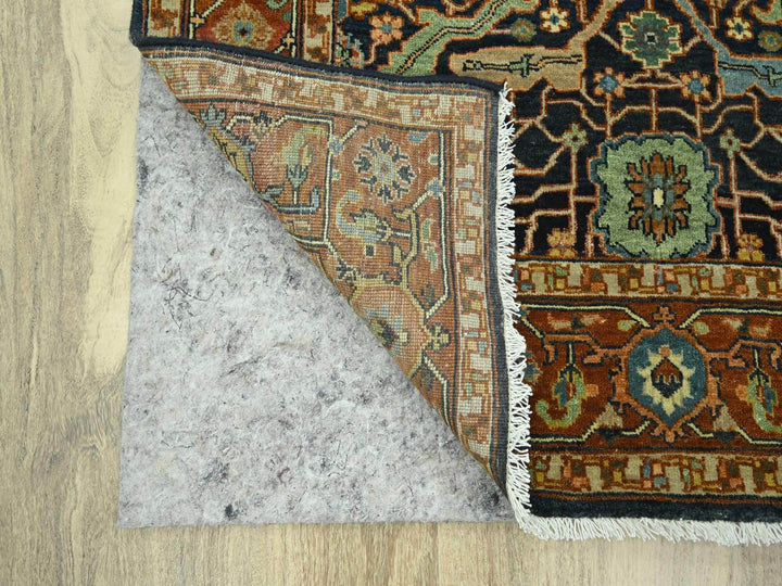 4'1" x 5'11" New Hand Knotted Blue Wool Rectangle Oriental Rug - MOA10276231