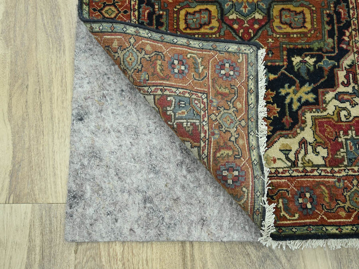 2'8" x 21'8" New Hand Knotted Blue Wool Runner Oriental Rug - MOA10276232