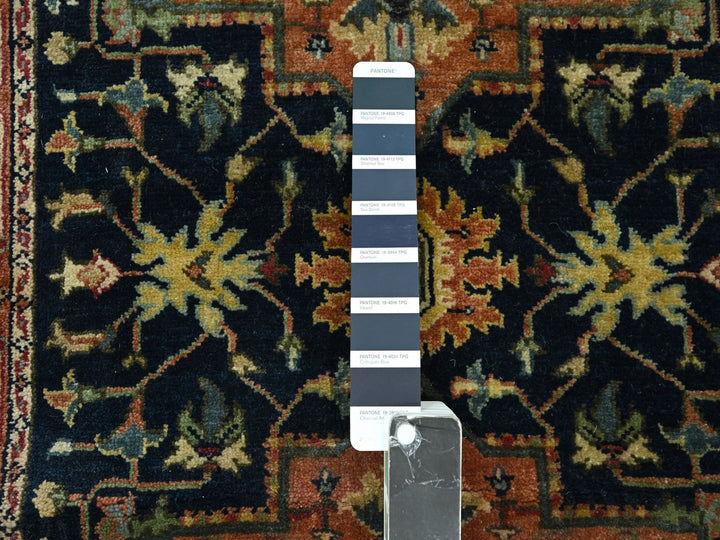 2'8" x 21'8" New Hand Knotted Blue Wool Runner Oriental Rug - MOA10276232