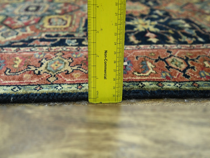 2'8" x 21'8" New Hand Knotted Blue Wool Runner Oriental Rug - MOA10276232
