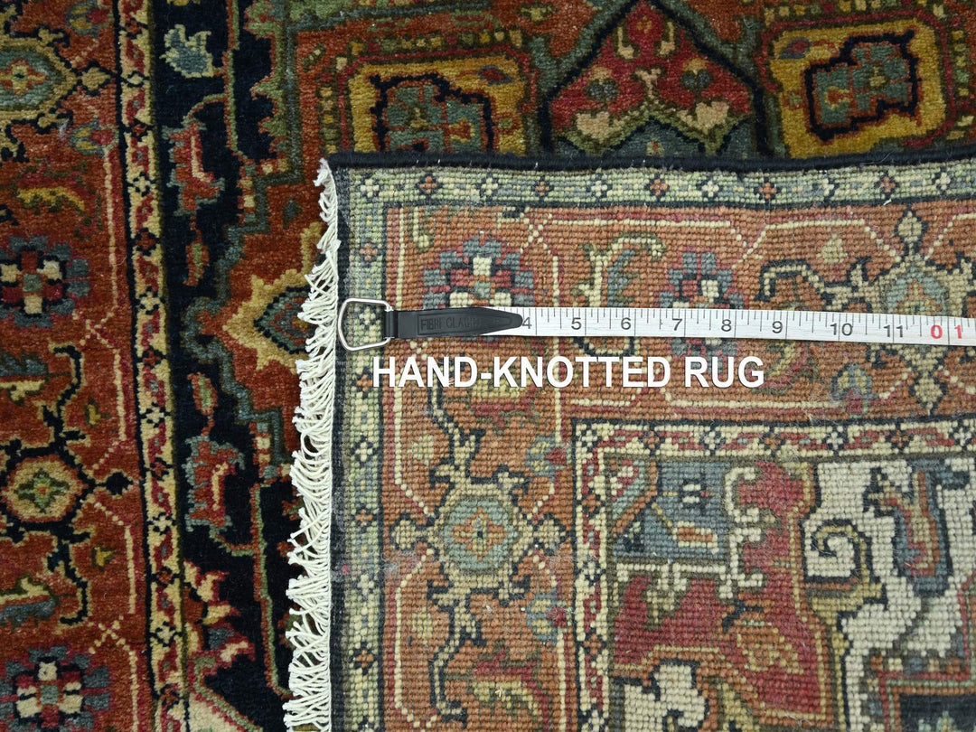 2'8" x 21'8" New Hand Knotted Blue Wool Runner Oriental Rug - MOA10276232