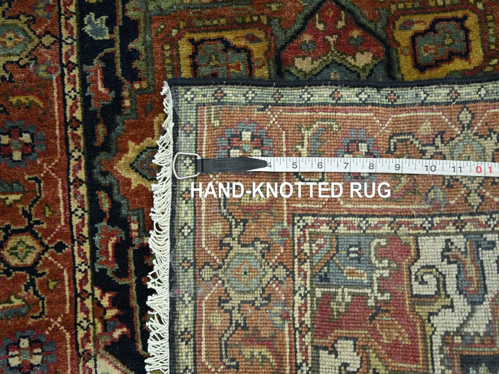 2'8" x 21'8" New Hand Knotted Blue Wool Runner Oriental Rug - MOA10276232