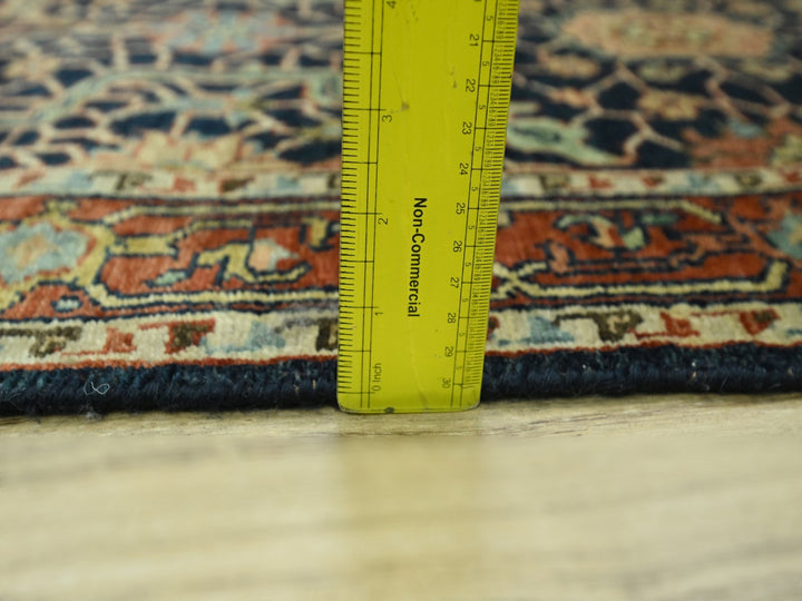 2'6" x 18'0" New Hand Knotted Blue Wool Runner Oriental Rug - MOA10276233