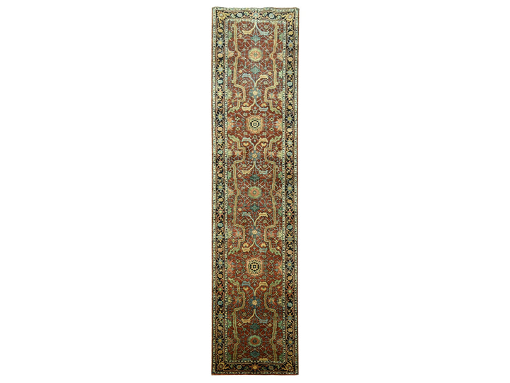 2'6" x 12'0" New Hand Knotted Red Wool Runner Oriental Rug - MOA10276234