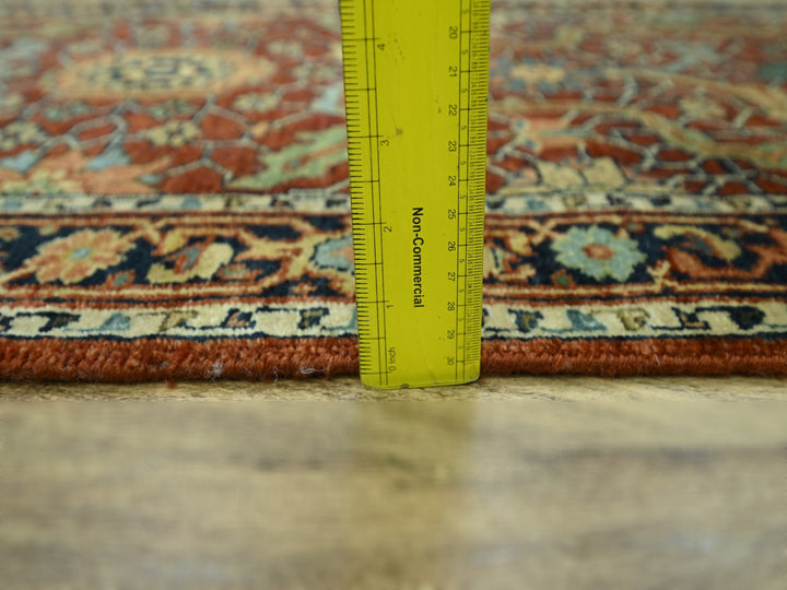 2'6" x 12'0" New Hand Knotted Red Wool Runner Oriental Rug - MOA10276234