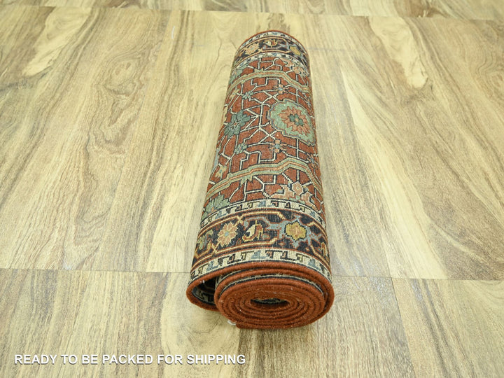 2'6" x 12'0" New Hand Knotted Red Wool Runner Oriental Rug - MOA10276235