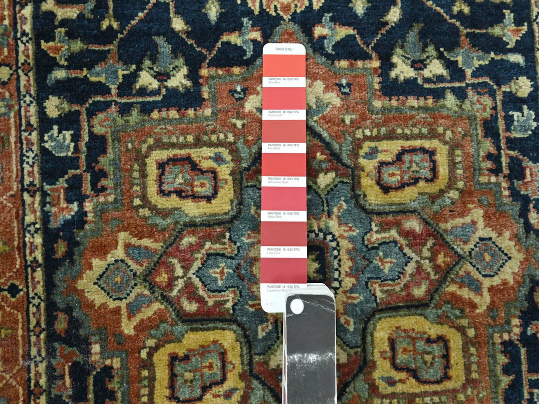 2'6" x 11'5" New Hand Knotted Blue Wool Runner Oriental Rug - MOA10276236