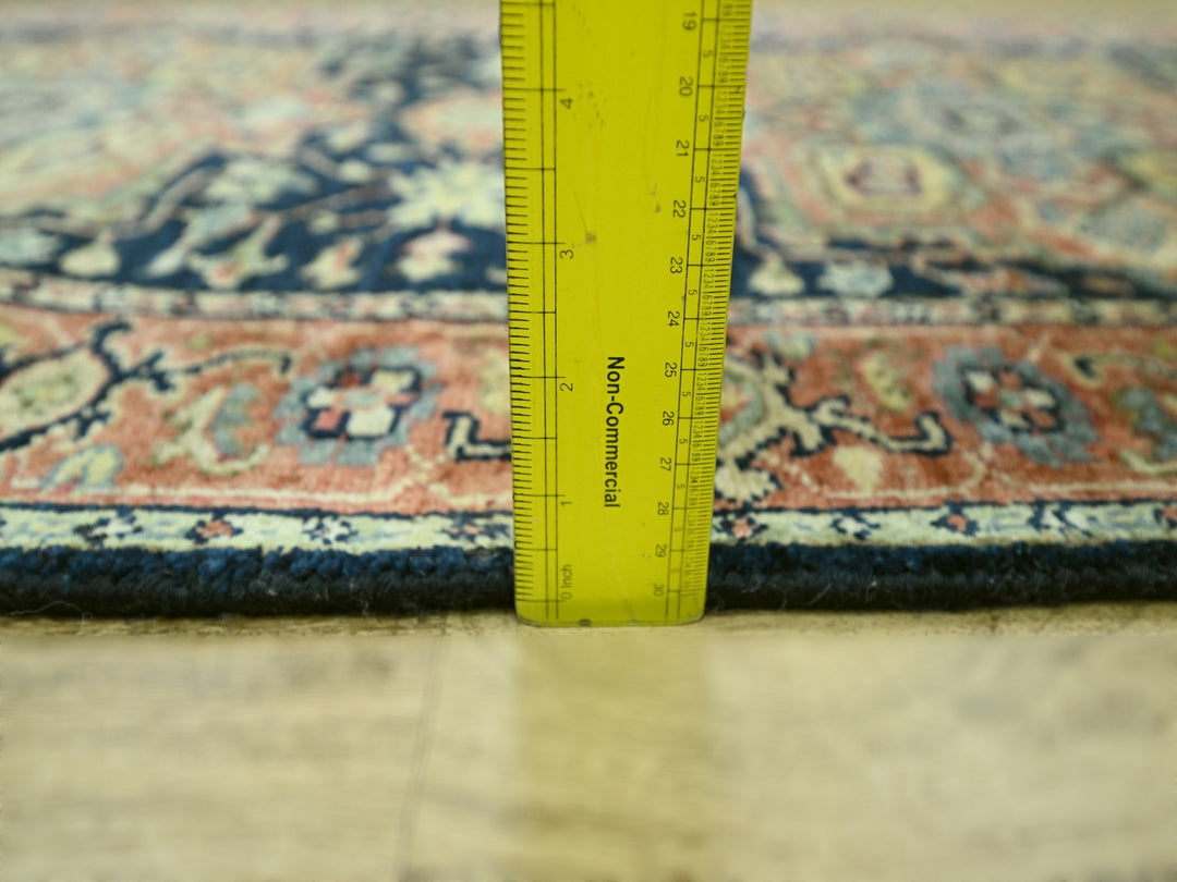 2'6" x 11'5" New Hand Knotted Blue Wool Runner Oriental Rug - MOA10276236