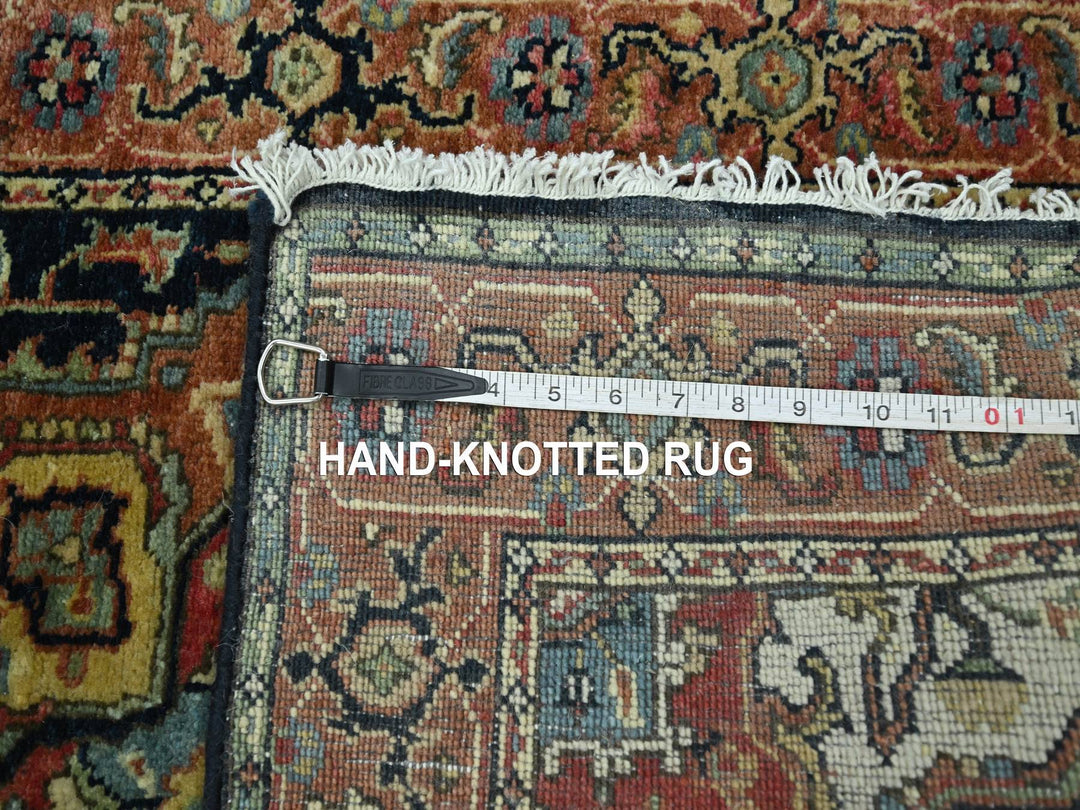 2'6" x 11'5" New Hand Knotted Blue Wool Runner Oriental Rug - MOA10276236
