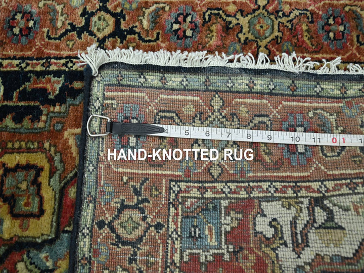 2'6" x 11'5" New Hand Knotted Blue Wool Runner Oriental Rug - MOA10276236