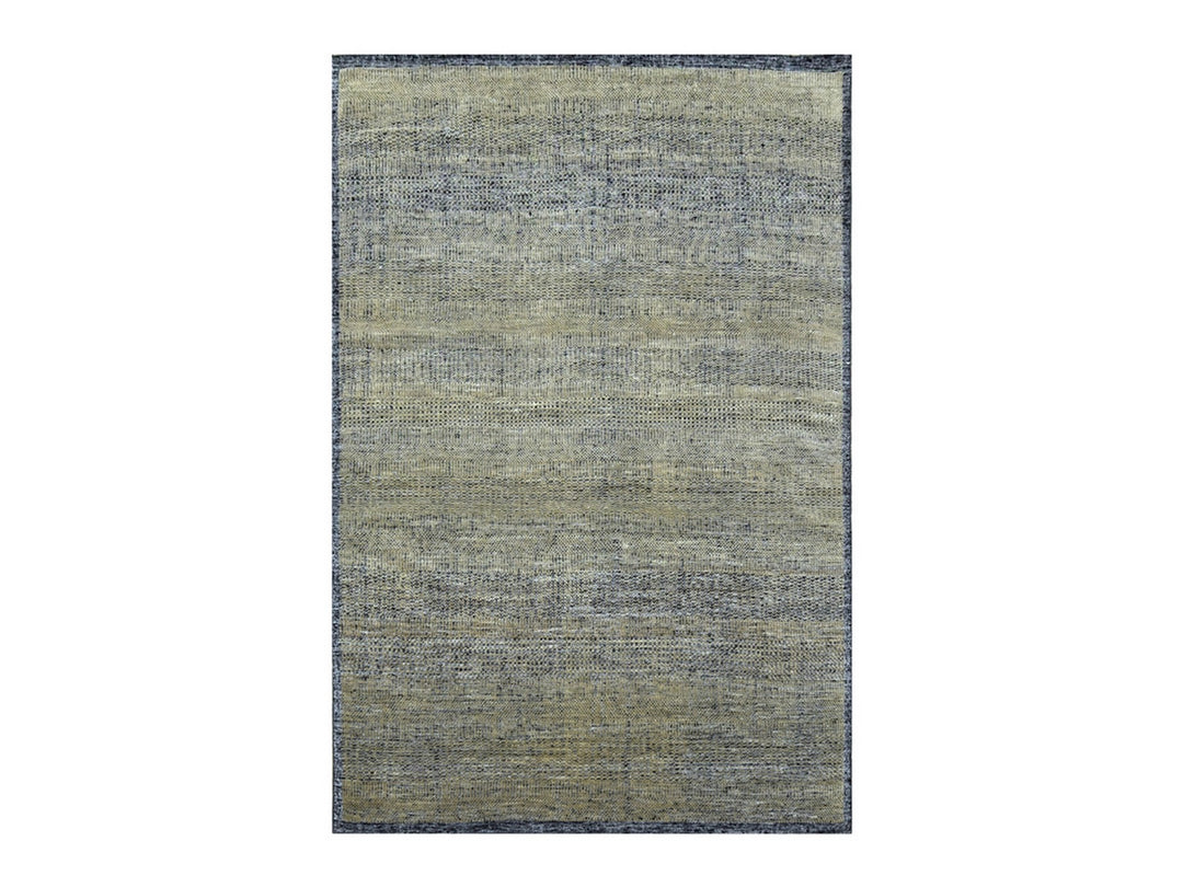 6'0" x 9'2" New Hand Knotted Brown Wool Rectangle Oriental Rug - MOA10276246