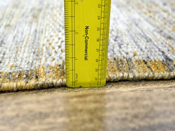 2'7" x 6'0" New Hand Knotted Yellow Wool Runner Oriental Rug - MOA10276248