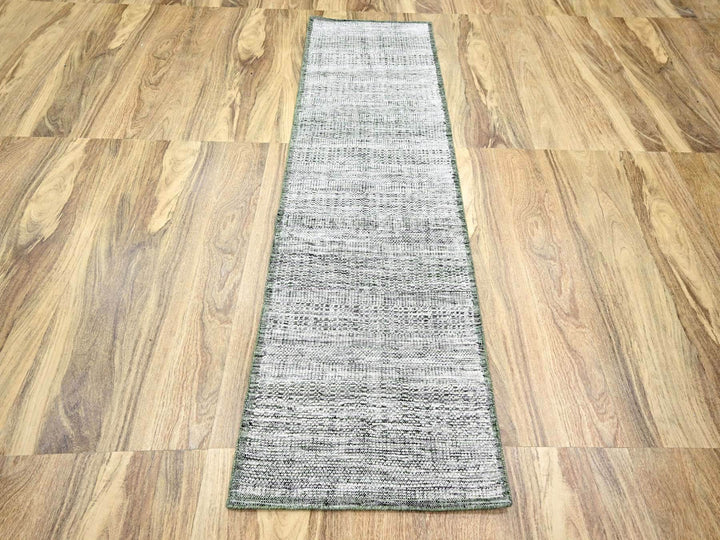 2'6" x 8'0" New Hand Knotted Green Wool Runner Oriental Rug - MOA10276252