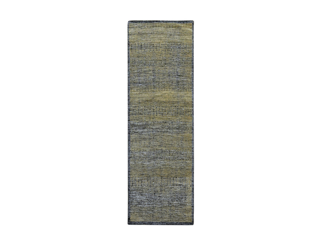 2'6" x 8'0" New Hand Knotted Brown Wool Runner Oriental Rug - MOA10276264