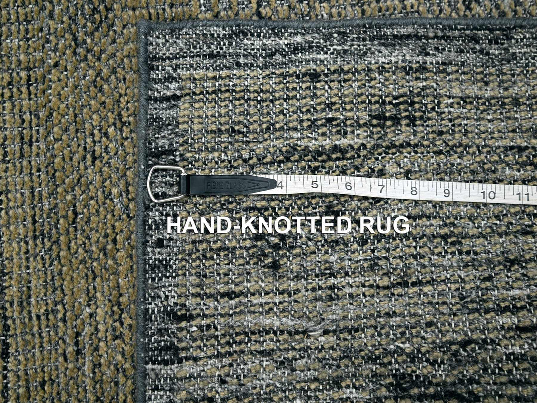 2'6" x 8'0" New Hand Knotted Brown Wool Runner Oriental Rug - MOA10276266