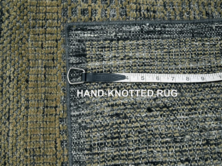 2'6" x 8'0" New Hand Knotted Brown Wool Runner Oriental Rug - MOA10276267