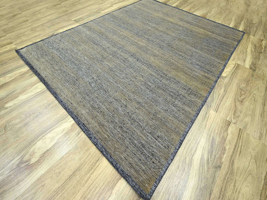 9'1" x 12'3" New Hand Knotted Brown Wool Rectangle Oriental Rug - MOA10276271