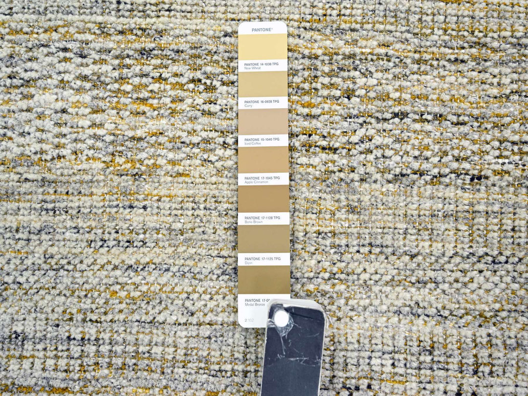 2'8" x 6'0" New Hand Knotted Yellow Wool Runner Oriental Rug - MOA10276272