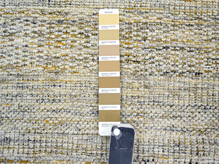 2'8" x 6'0" New Hand Knotted Yellow Wool Runner Oriental Rug - MOA10276272