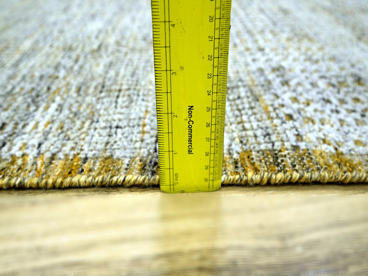 2'8" x 6'0" New Hand Knotted Yellow Wool Runner Oriental Rug - MOA10276272