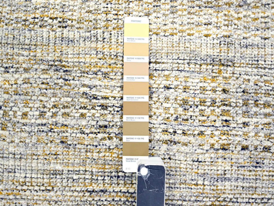 2'8" x 8'2" New Hand Knotted Yellow Wool Runner Oriental Rug - MOA10276273