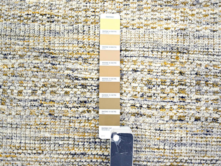 2'8" x 8'2" New Hand Knotted Yellow Wool Runner Oriental Rug - MOA10276273