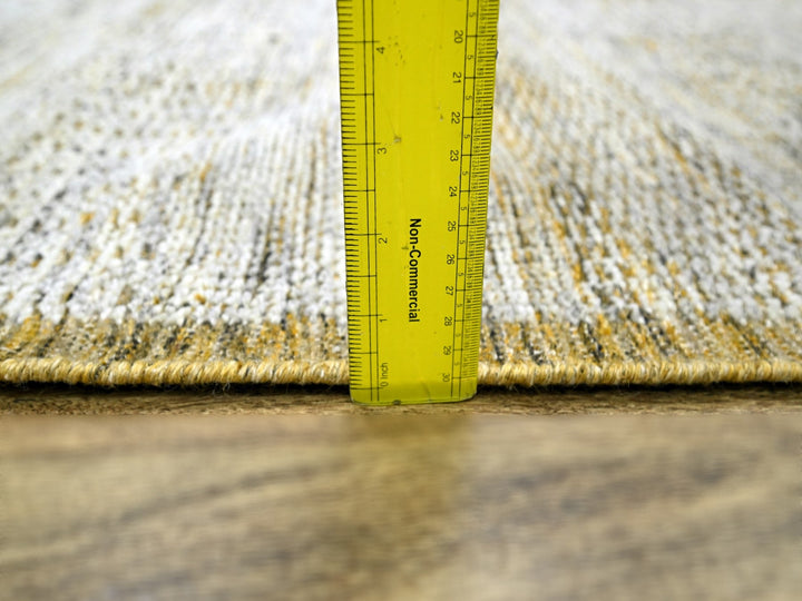 2'8" x 8'2" New Hand Knotted Yellow Wool Runner Oriental Rug - MOA10276273