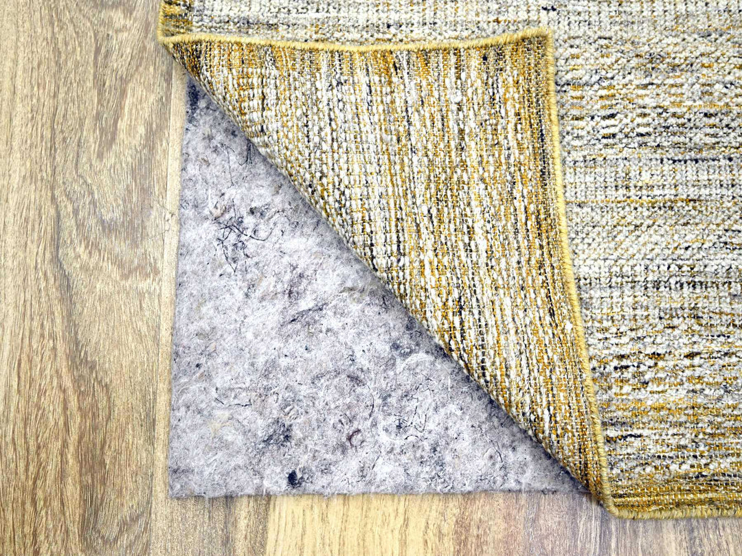 2'8" x 6'0" New Hand Knotted Yellow Wool Runner Oriental Rug - MOA10276274