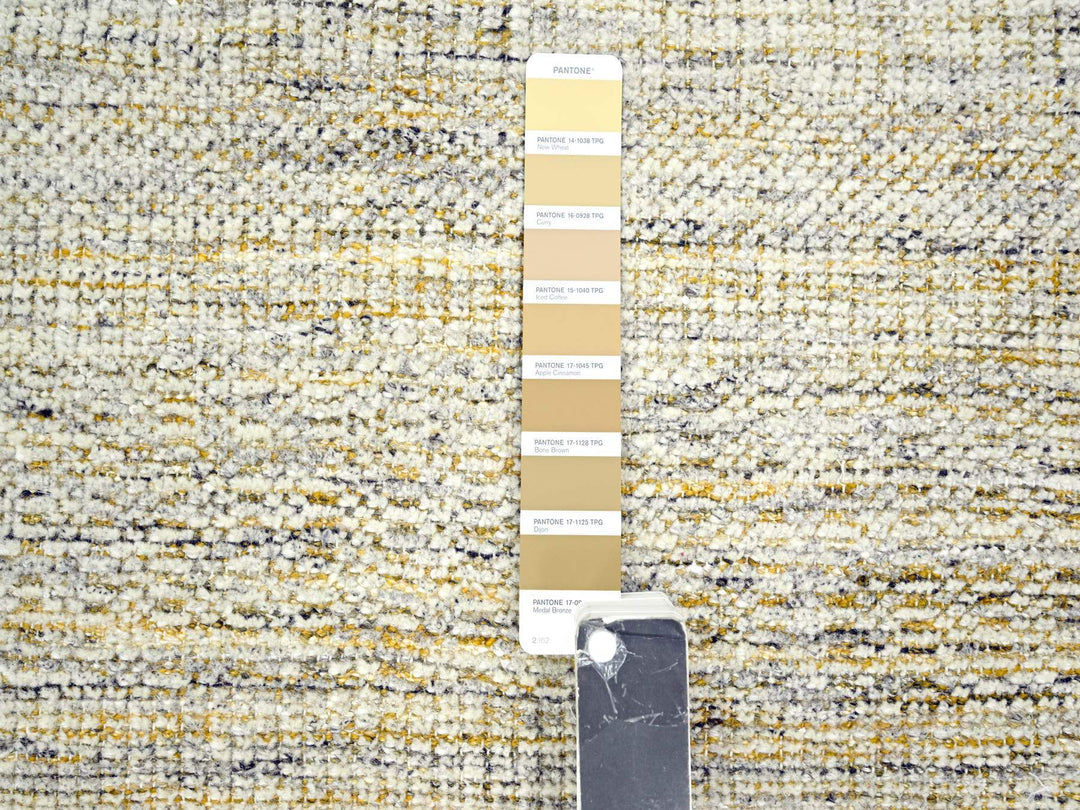 2'8" x 6'0" New Hand Knotted Yellow Wool Runner Oriental Rug - MOA10276274