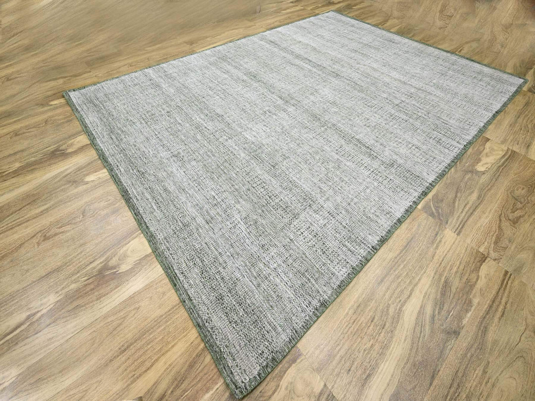 9'9" x 13'10" New Hand Knotted Green Wool Rectangle Oriental Rug - MOA10276277