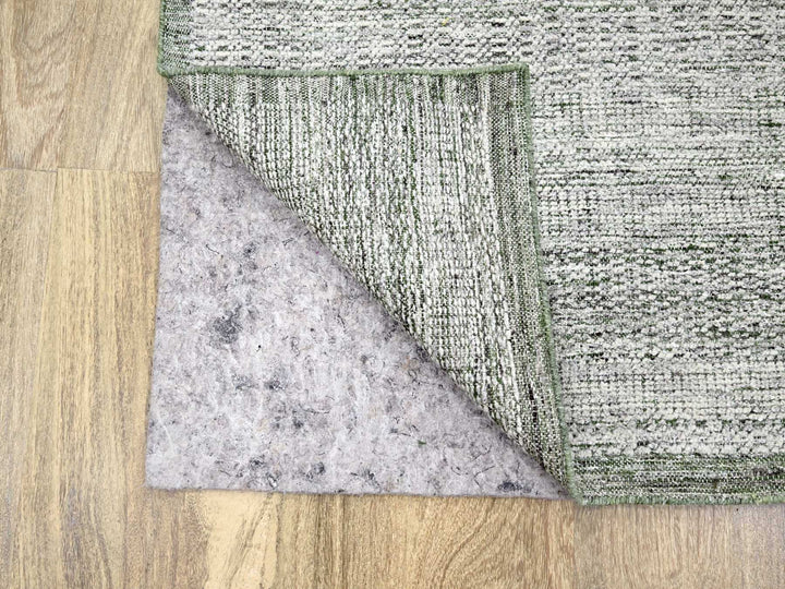 9'9" x 13'10" New Hand Knotted Green Wool Rectangle Oriental Rug - MOA10276277