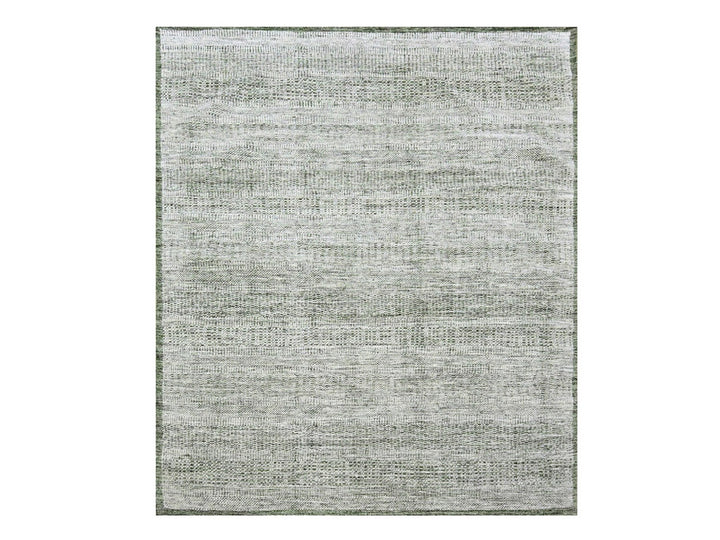 9'10" x 10'2" New Hand Knotted Green Wool Square Oriental Rug - MOA10276279