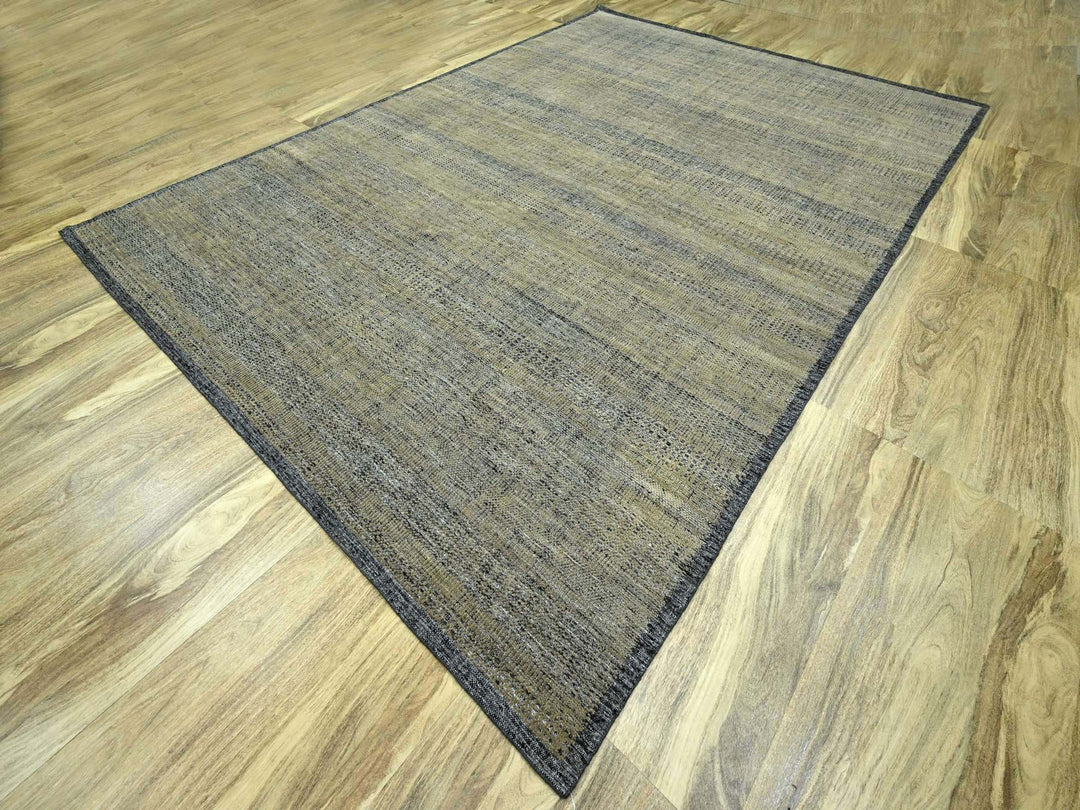10'0" x 14'0" New Hand Knotted Brown Wool Rectangle Oriental Rug - MOA10276282