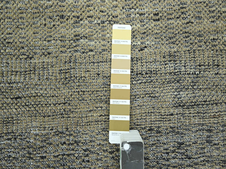 10'0" x 14'0" New Hand Knotted Brown Wool Rectangle Oriental Rug - MOA10276283