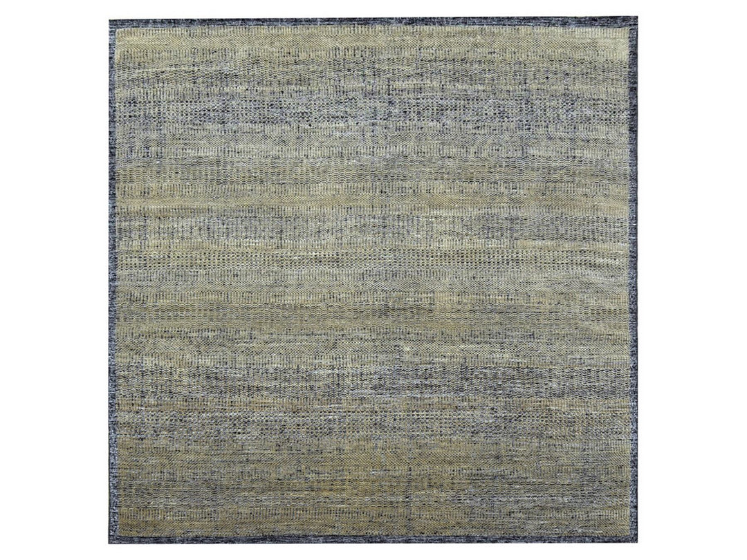 10'0" x 10'0" New Hand Knotted Brown Wool Square Oriental Rug - MOA10276289