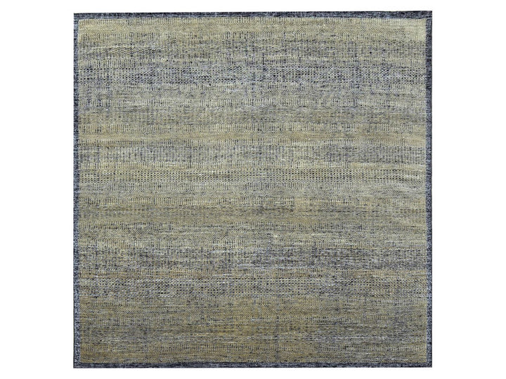 10'0" x 10'0" New Hand Knotted Brown Wool Square Oriental Rug - MOA10276289