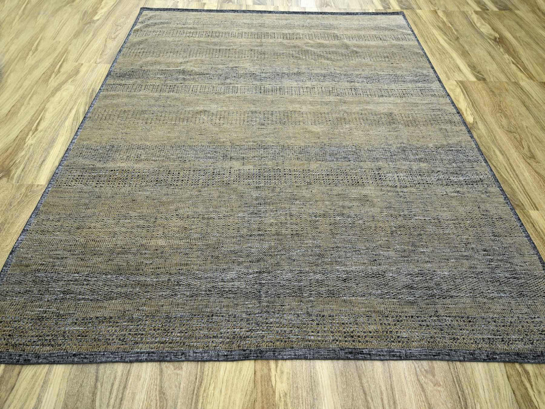10'0" x 10'0" New Hand Knotted Brown Wool Square Oriental Rug - MOA10276289
