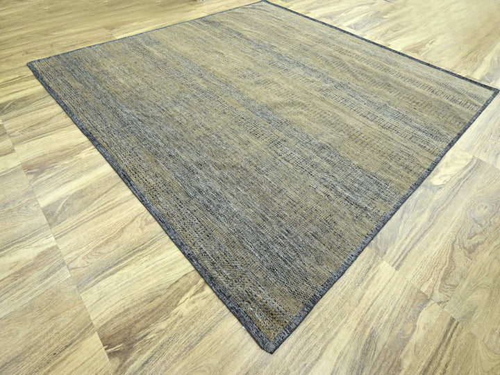 10'0" x 10'0" New Hand Knotted Brown Wool Square Oriental Rug - MOA10276289