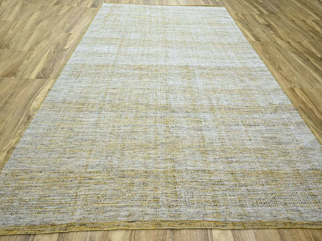 10'0" x 13'10" New Hand Knotted Yellow Wool Rectangle Oriental Rug - MOA10276290