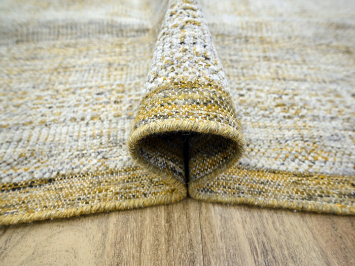 10'0" x 13'10" New Hand Knotted Yellow Wool Rectangle Oriental Rug - MOA10276290