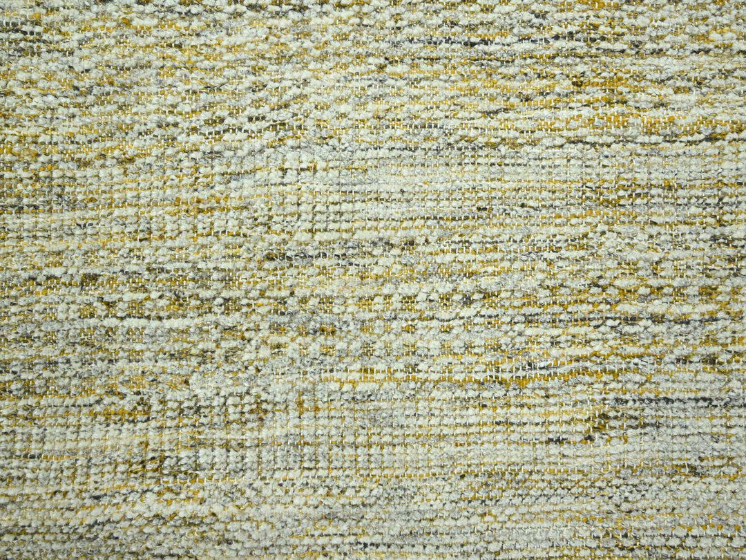 10'0" x 13'10" New Hand Knotted Yellow Wool Rectangle Oriental Rug - MOA10276290