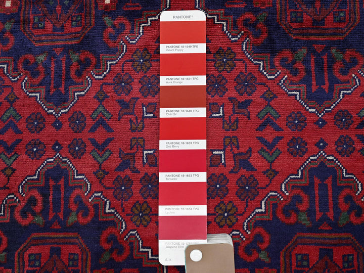 9'8" x 12'9" New Hand Knotted Red Wool Rectangle Oriental Rug - MOA102762