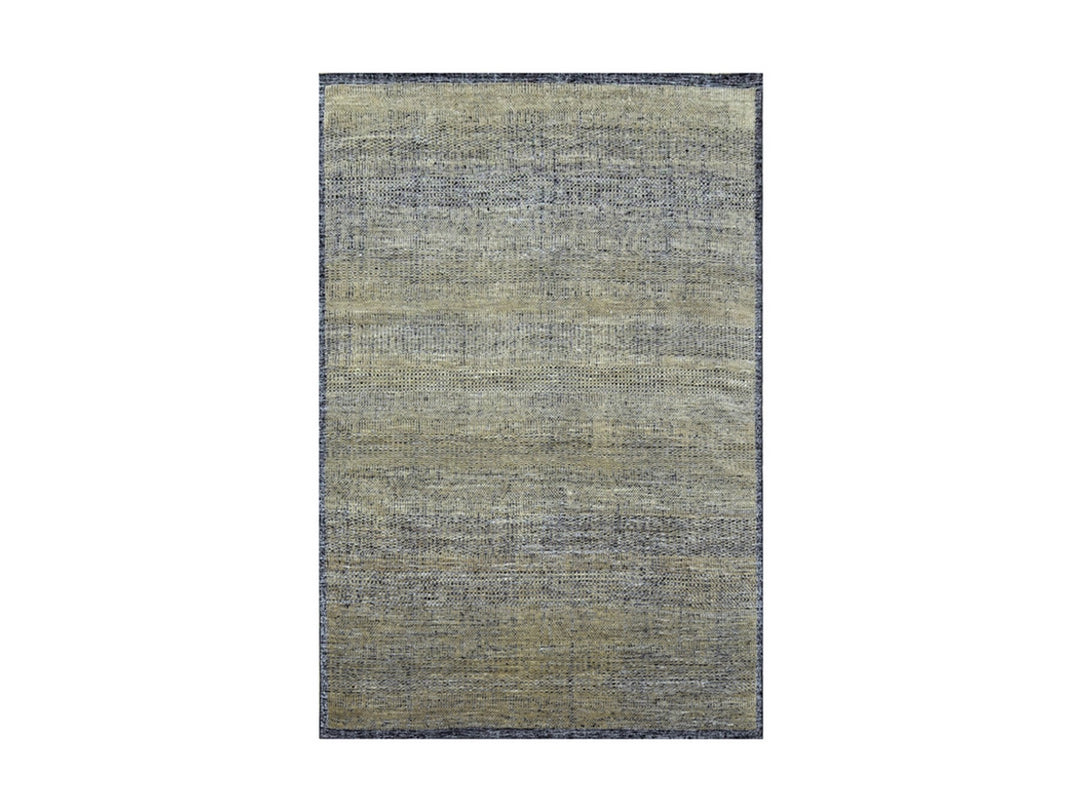6'0" x 9'3" New Hand Knotted Brown Wool Rectangle Oriental Rug - MOA10276302