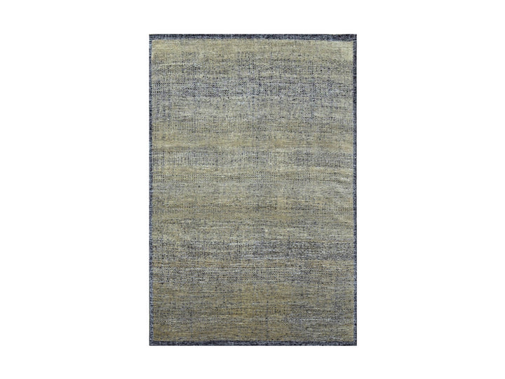 6'0" x 9'3" New Hand Knotted Brown Wool Rectangle Oriental Rug - MOA10276302