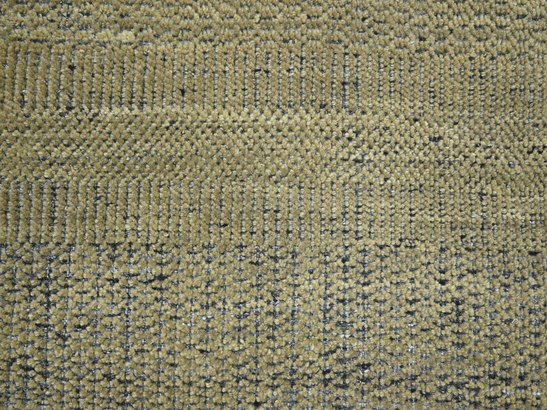 6'0" x 9'3" New Hand Knotted Brown Wool Rectangle Oriental Rug - MOA10276302