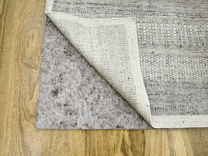 12'1" x 14'10" New Hand Knotted Grey Wool Rectangle Oriental Rug - MOA10276304