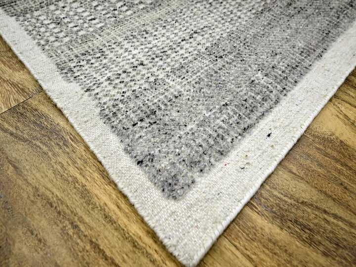 12'1" x 14'10" New Hand Knotted Grey Wool Rectangle Oriental Rug - MOA10276304