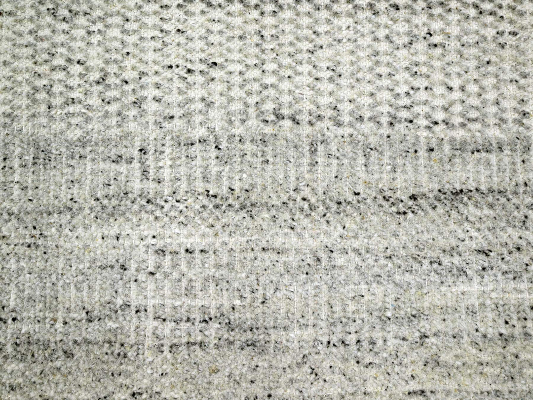 12'1" x 14'10" New Hand Knotted Grey Wool Rectangle Oriental Rug - MOA10276304