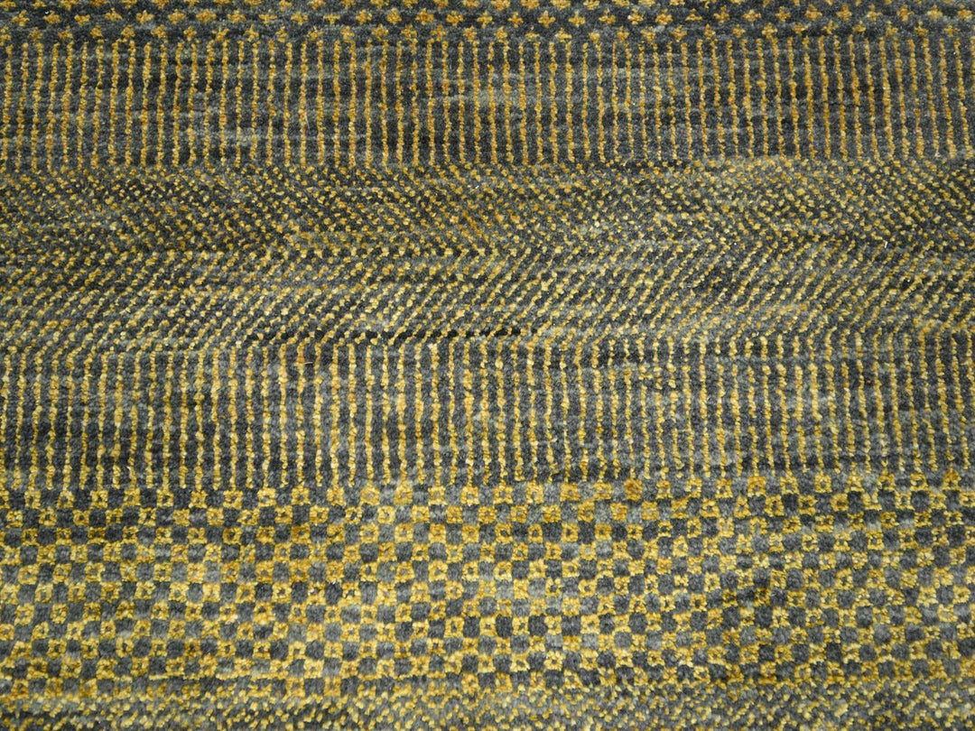 9'2" x 12'6" New Hand Knotted Brown Wool & Silk Rectangle Oriental Rug - MOA10276323