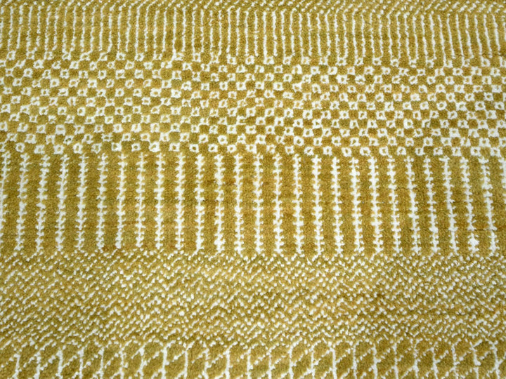 10'2" x 14'2" New Hand Knotted Brown Wool & Silk Rectangle Oriental Rug - MOA10276328